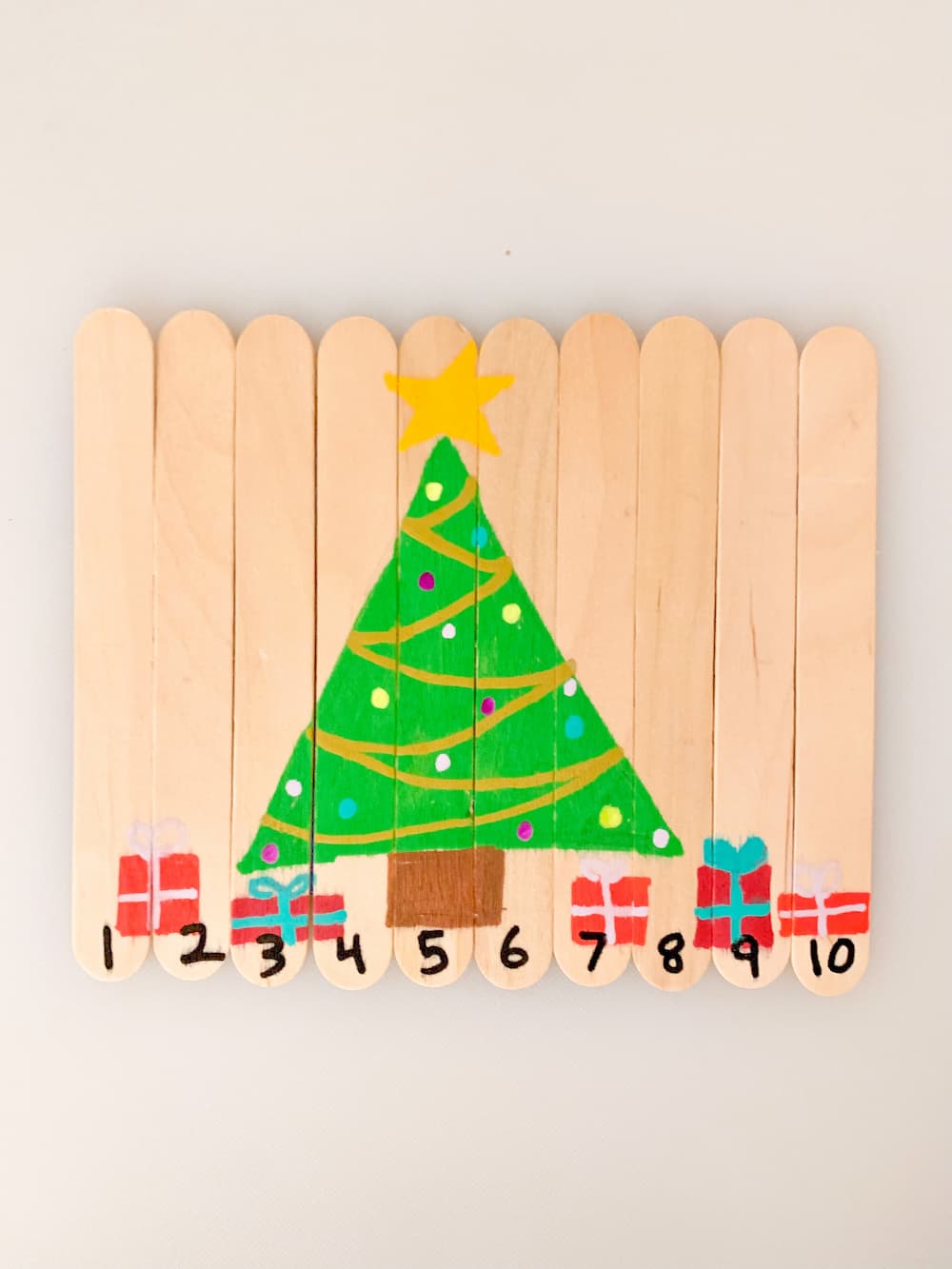 Popsicle Tree Counting Puzzle - DIY - Playgarden Online