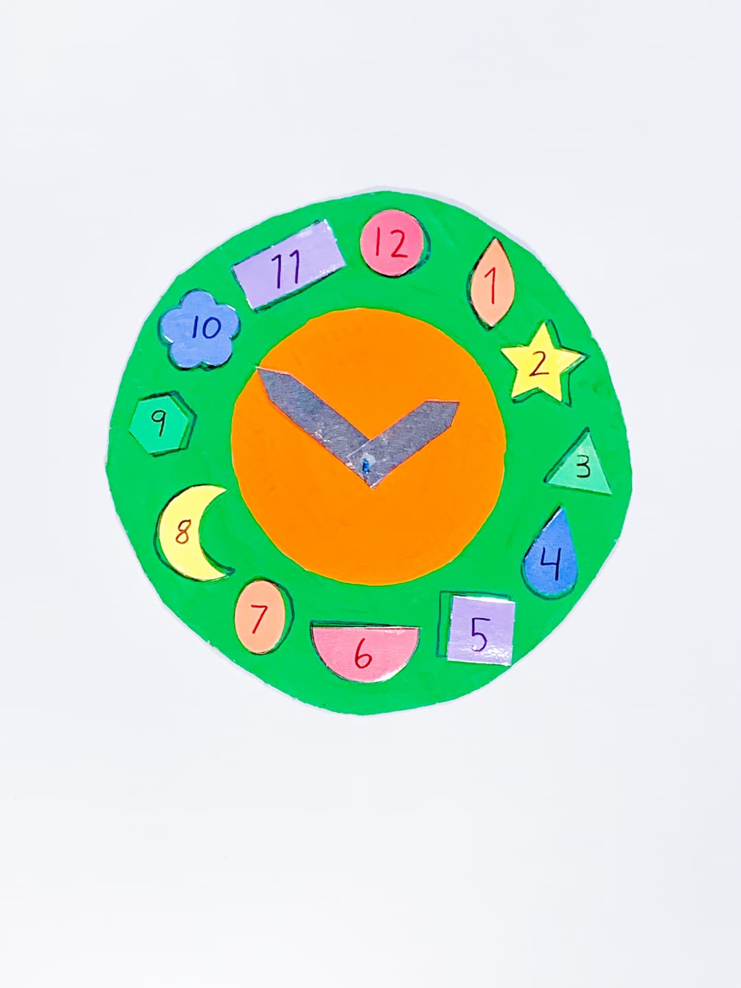 Shape Clock - DIY - Playgarden Online