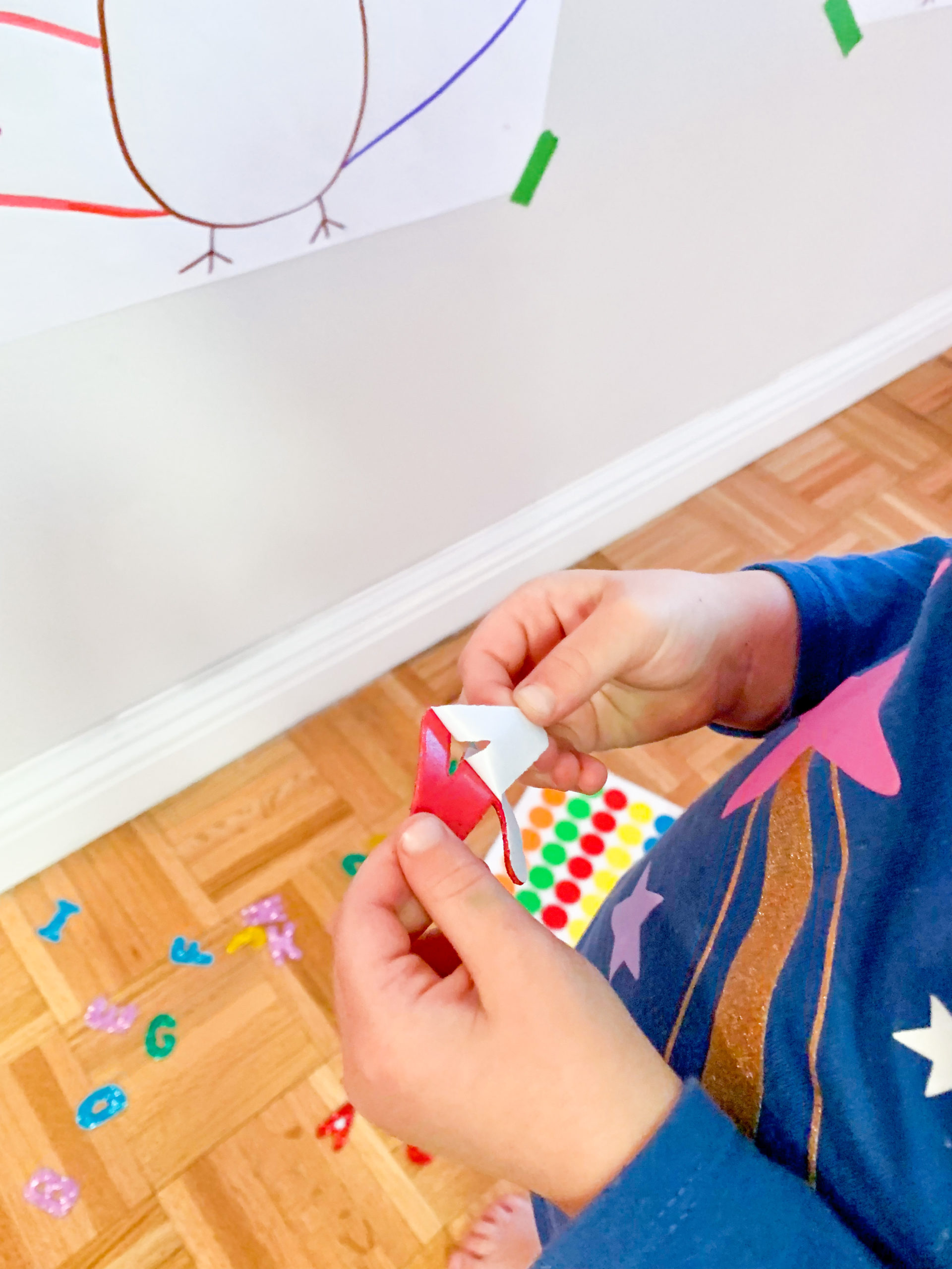 DIY Turkey Rainbow with Rainbow Dot Stickers or Rainbow Letters - DIY - Playgarden Online