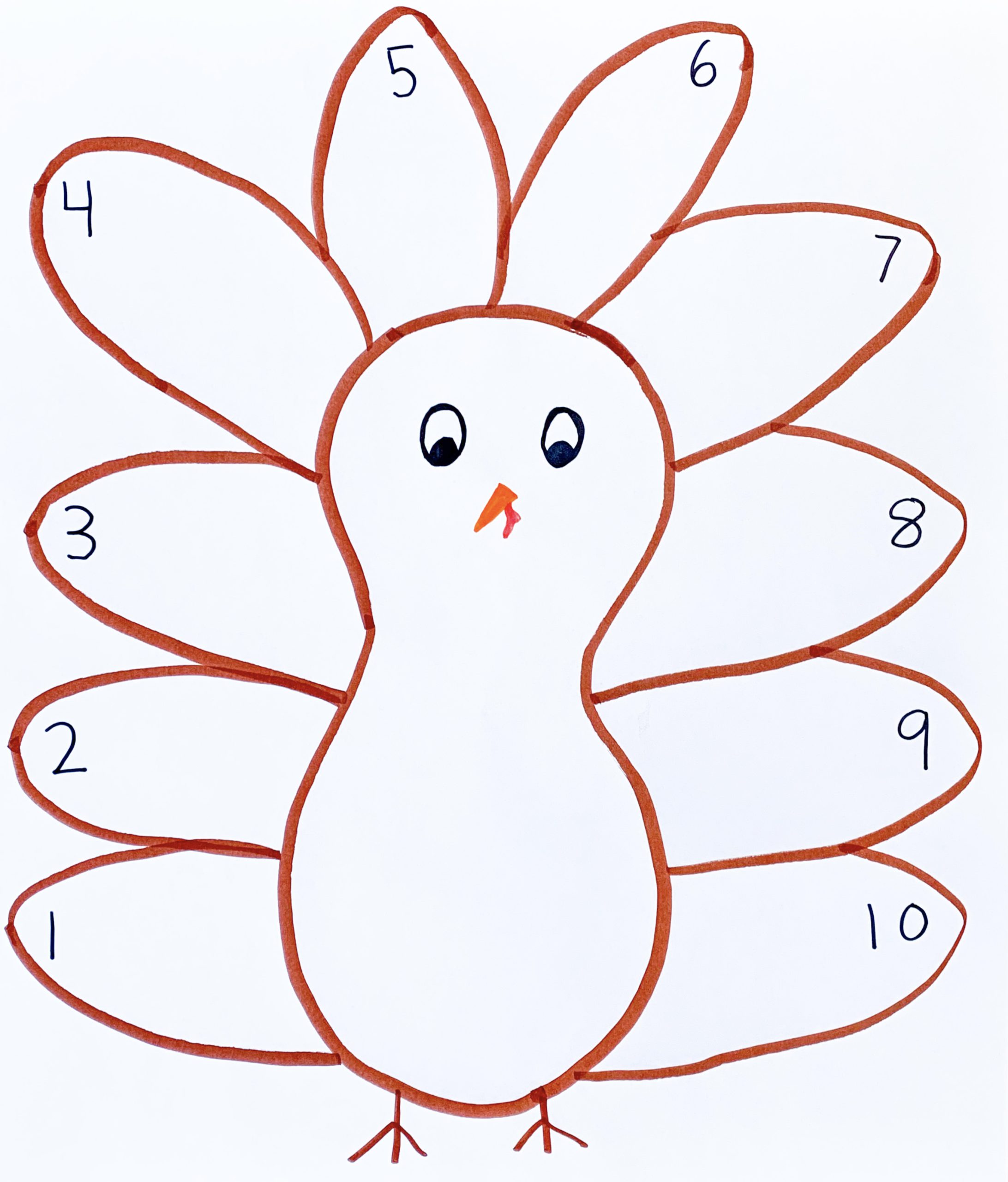 Turkey Counting with Dot Stickers - DIY - Playgarden Online