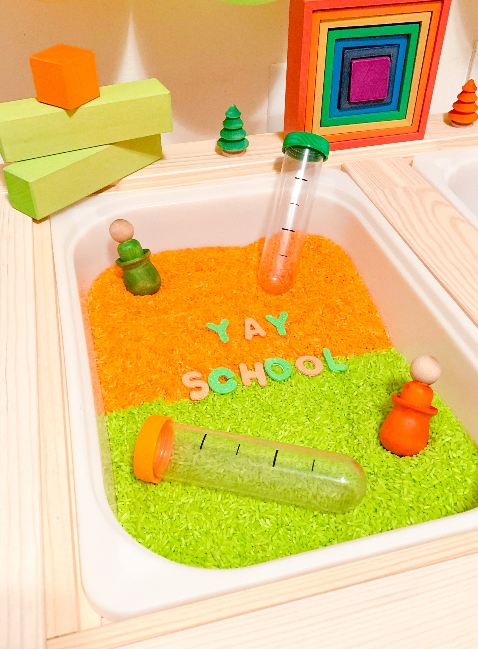 Back to School Sensory Rice - DIY - Playgarden Online