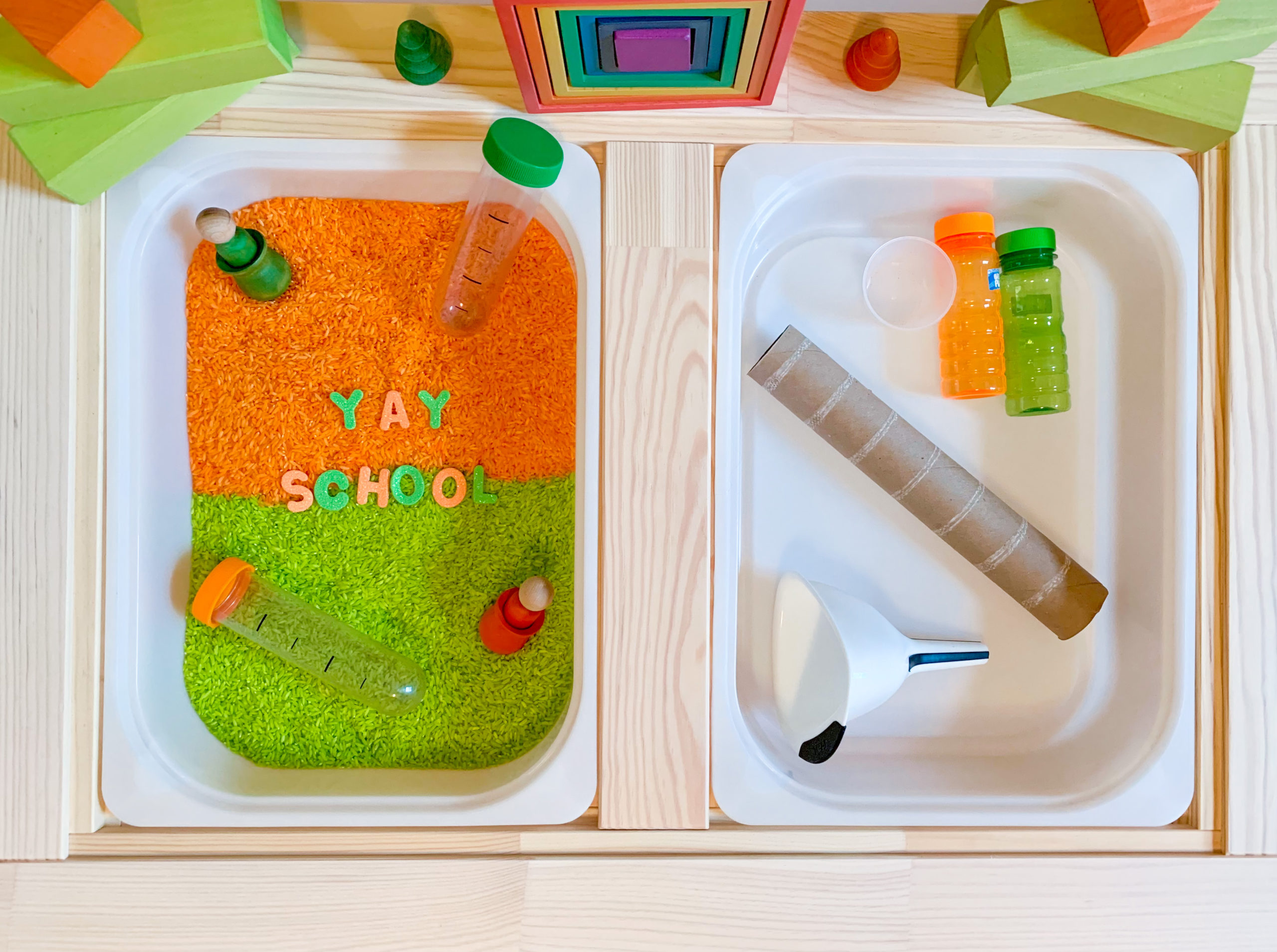 Back to School Sensory Rice - DIY - Playgarden Online