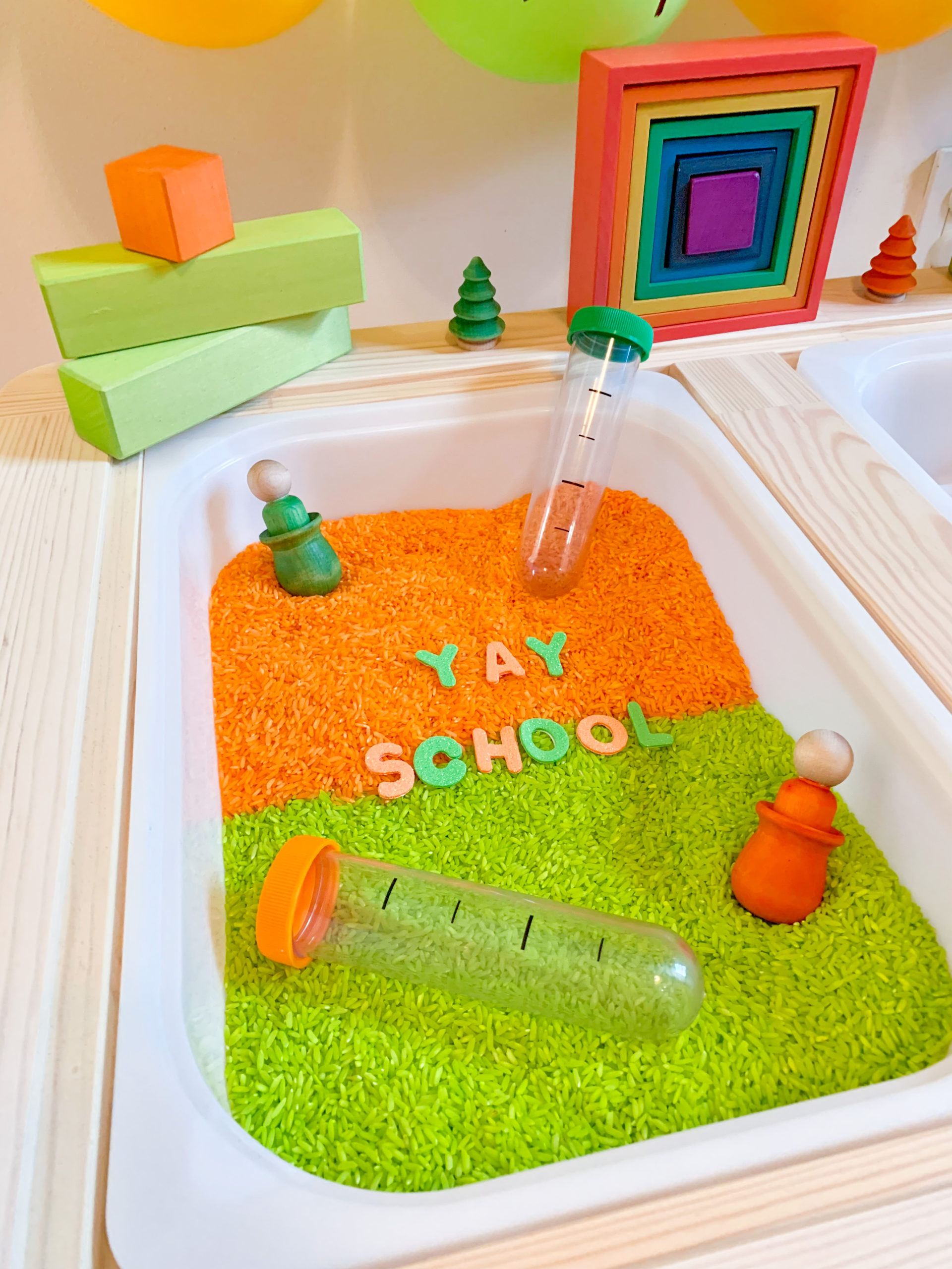 Back to School Sensory Rice - DIY - Playgarden Online