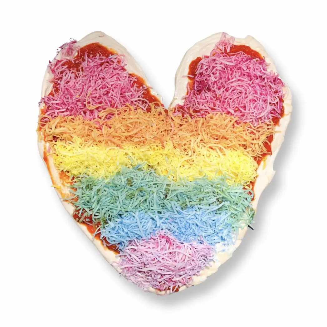 Rainbow Heart Pizza - DIY - Playgarden Online