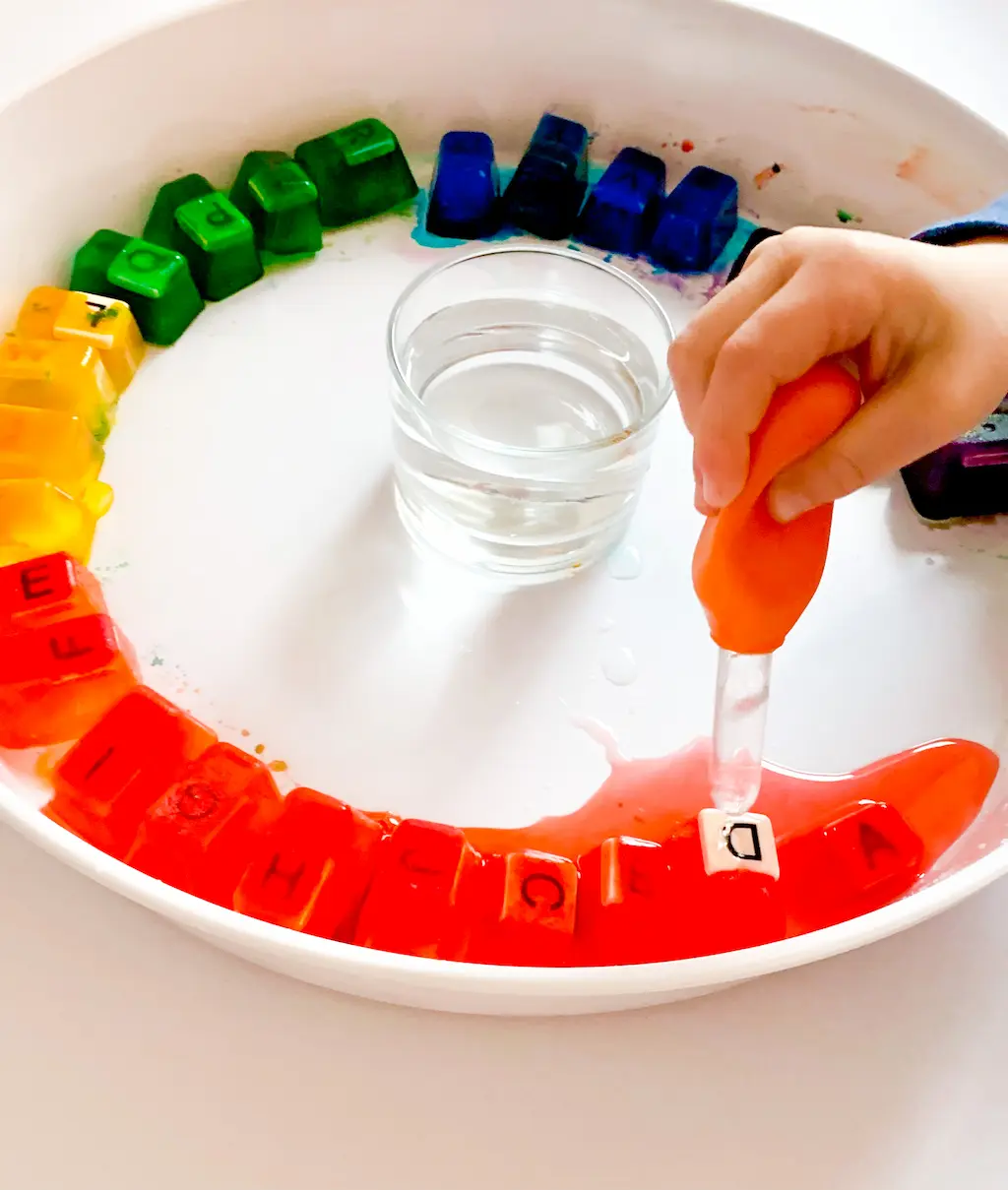 Ice Cube Rainbow Letters - DIY - Playgarden Online