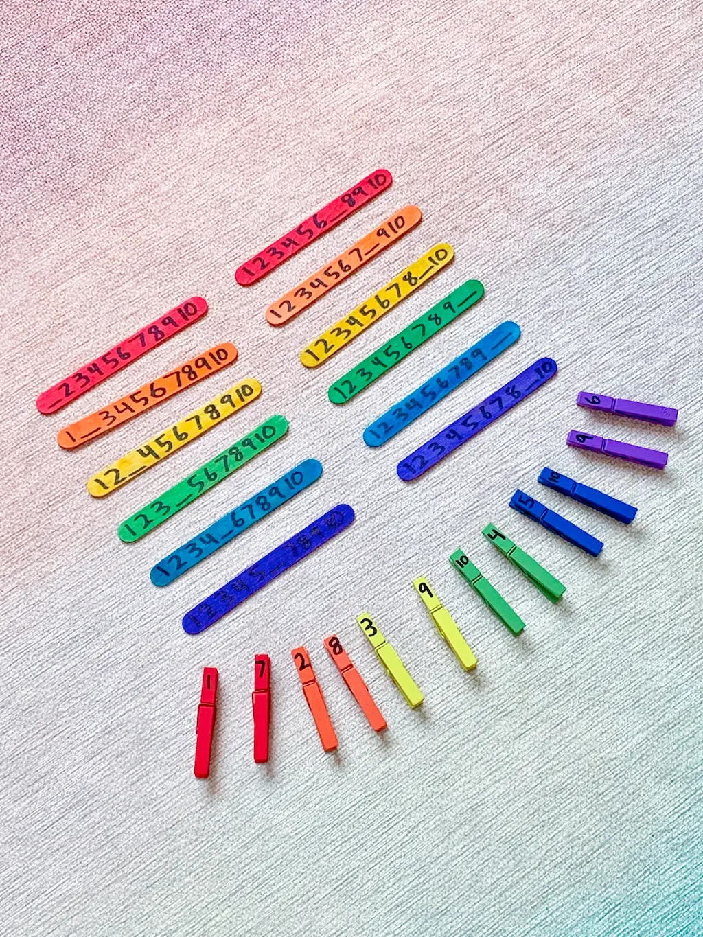 Rainbow Popsicle Counting - DIY - Playgarden Online