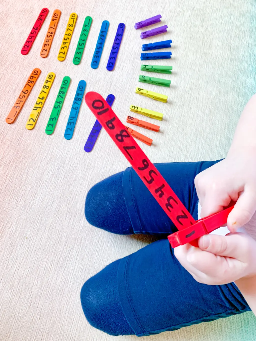 Rainbow Popsicle Counting - DIY - Playgarden Online