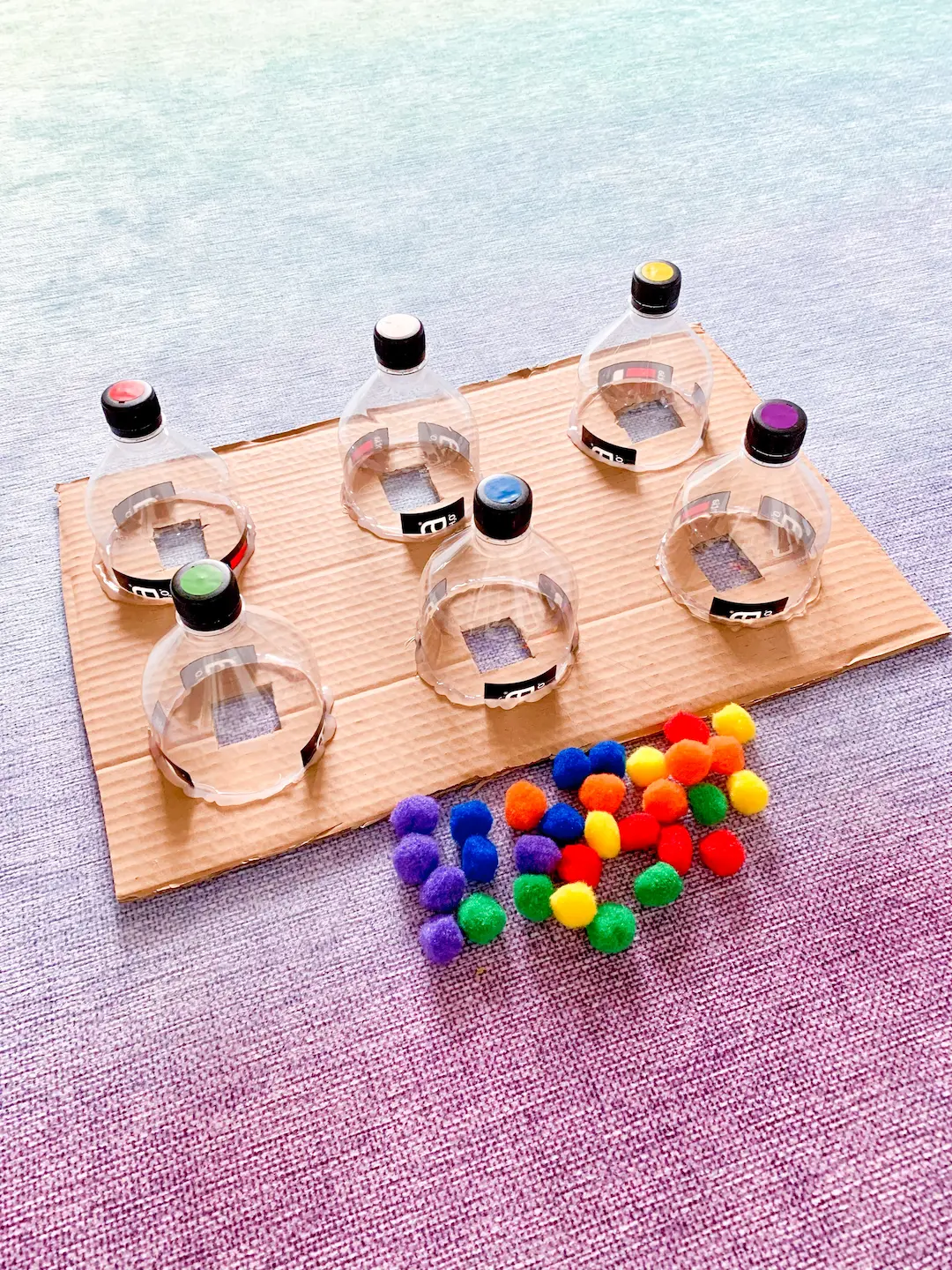 Bottle Cap Twist and Rainbow Sorting - DIY - Playgarden Online