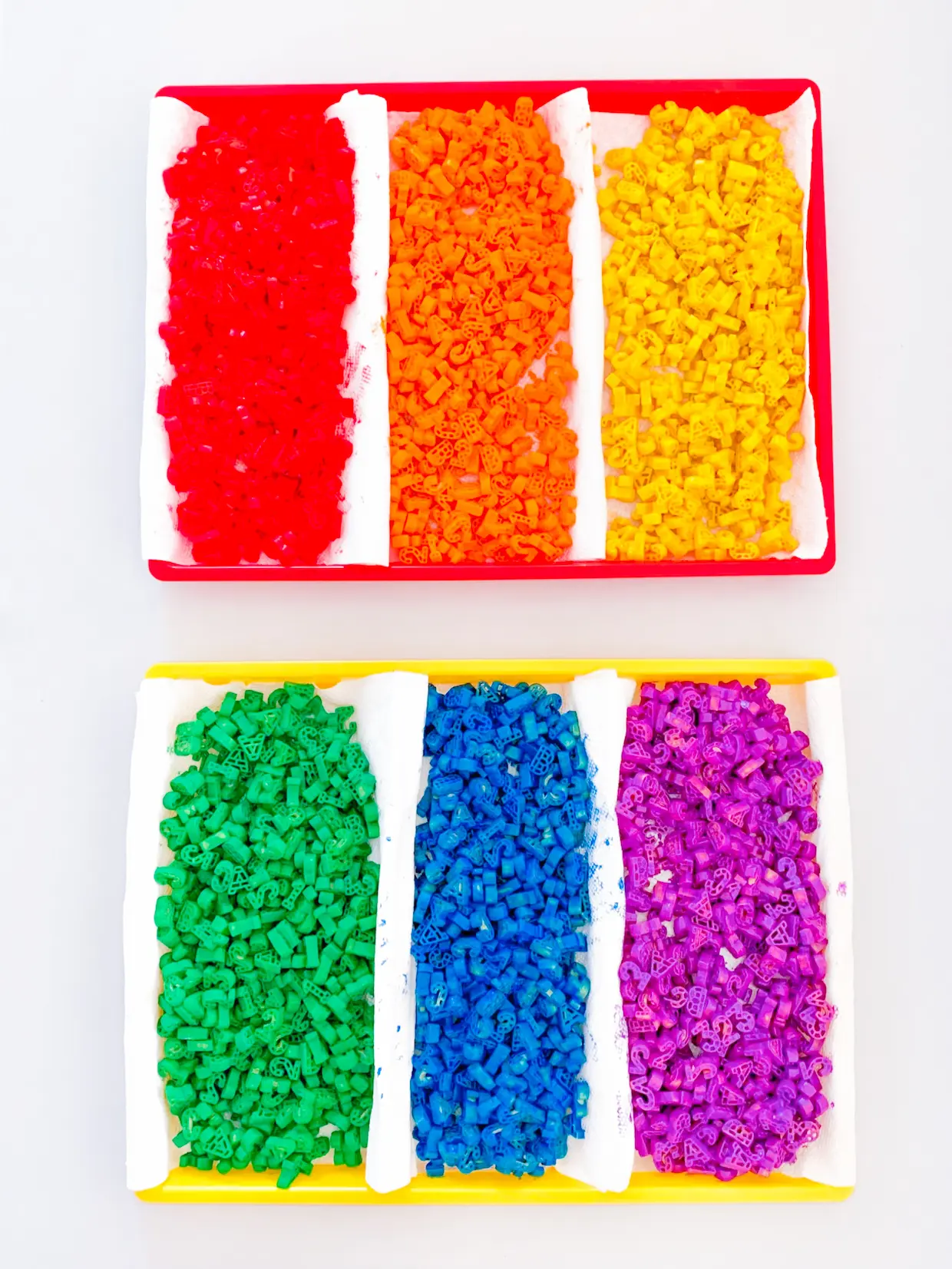 How To Dye Pasta with Paint for Sensory Play - DIY - Playgarden Online