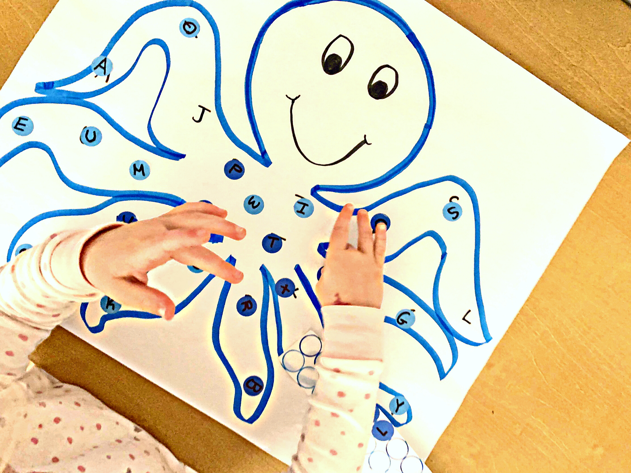 Octopus Letter Matching - DIY - Playgarden Online